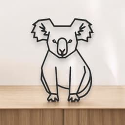 Koala Line Art - Desktop Line Art 3d model