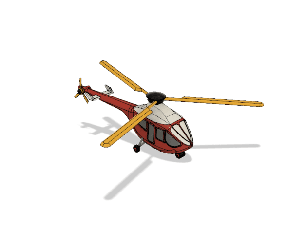 Candy Helicopter with Movements 3d model
