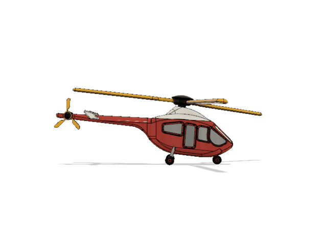 Candy Helicopter with Movements 3d model
