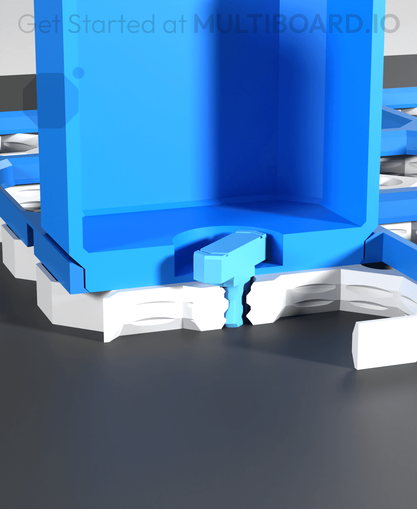 Bin To Tile, Multigrid T Click Lock 3d model