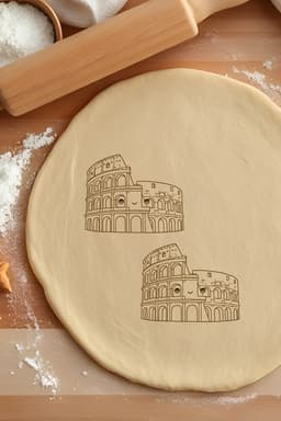 Coliseum Cookie Cutter, Biscuit Cutter 3d model