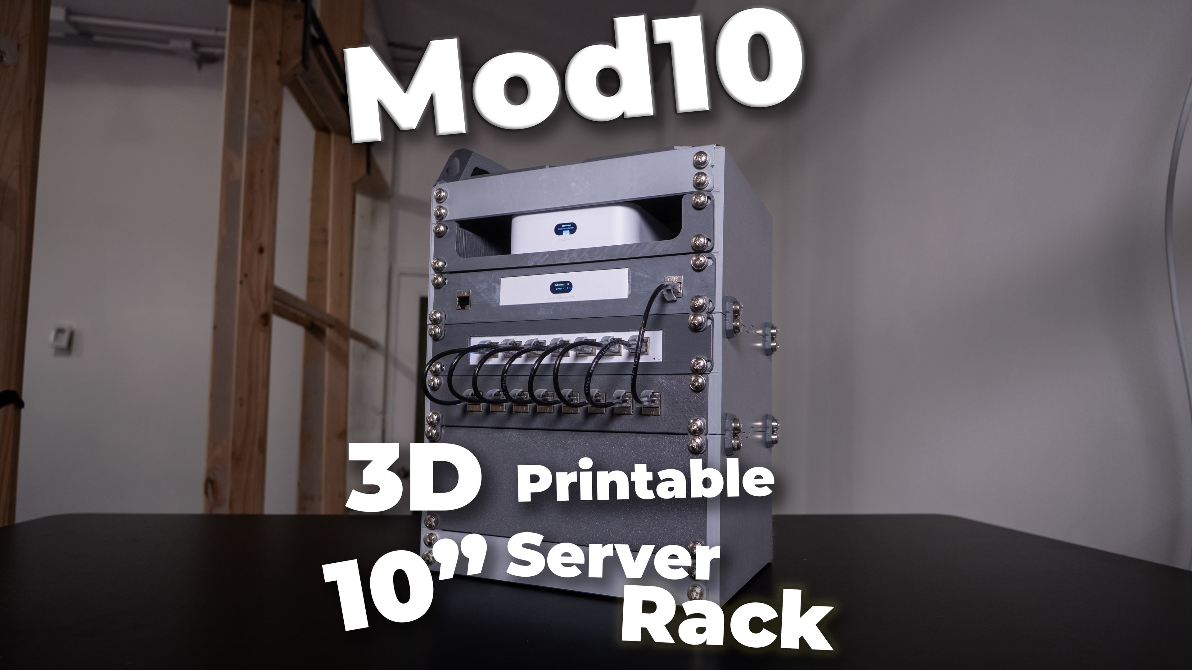 Modular 10" Mini Server Rack! - Mod10 3d model