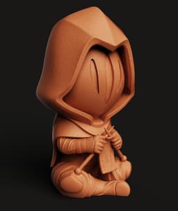 Omen Valorant Chibi | Shadow Hunter Controller | Cute Phantom Figure 3d model