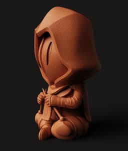 Omen Valorant Chibi | Shadow Hunter Controller | Cute Phantom Figure 3d model