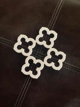 Quatrefoil 2 Retro Coaster 3d model