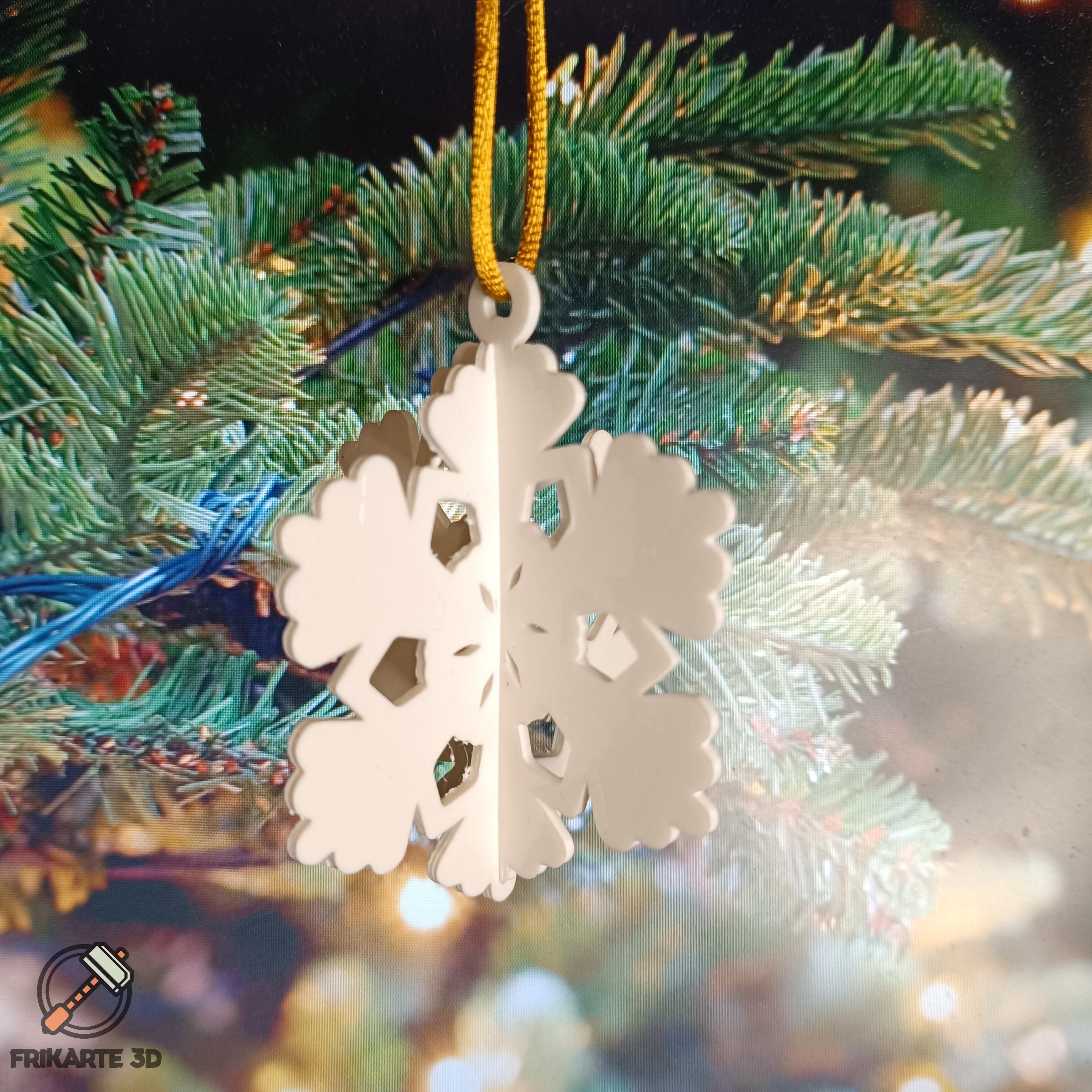 Ice Crystal Christmas Ornament #3 3d model