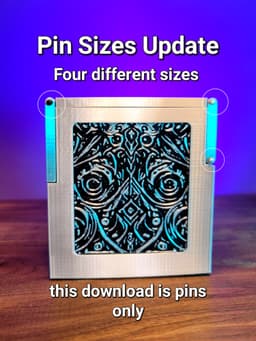 Pin Size Update for the Smaller More Compact Folding Card Box . pins only 3d model