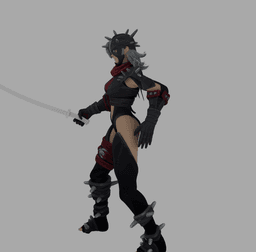 Warrior Woman with Havok Armor Chinese Dao Fantasy Armor v2 3d model