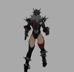 Warrior Woman with Havok Armor Chinese Dao Fantasy Armor v2 3d model