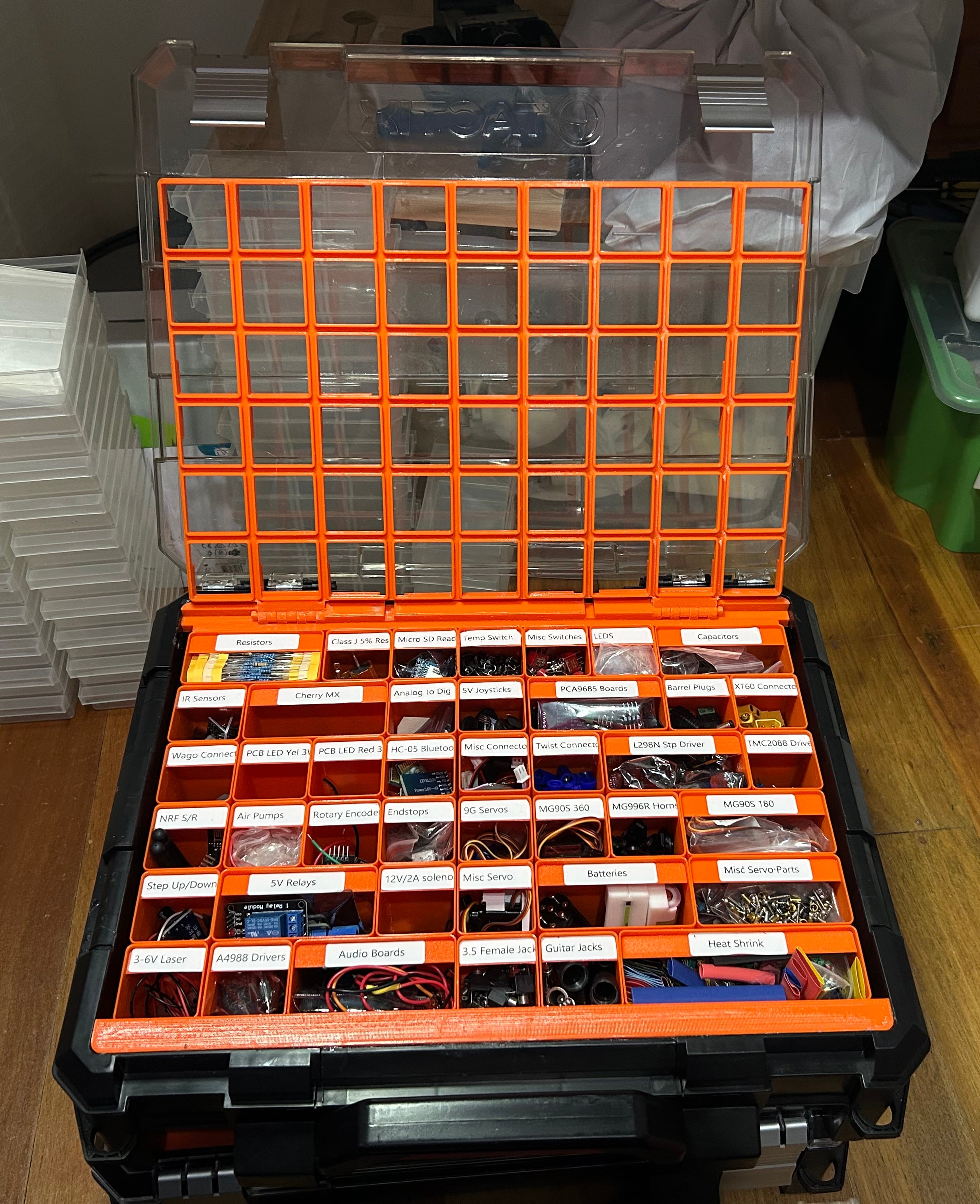 Gridfinity custom for TacTix 9 compartment organiser 3d model