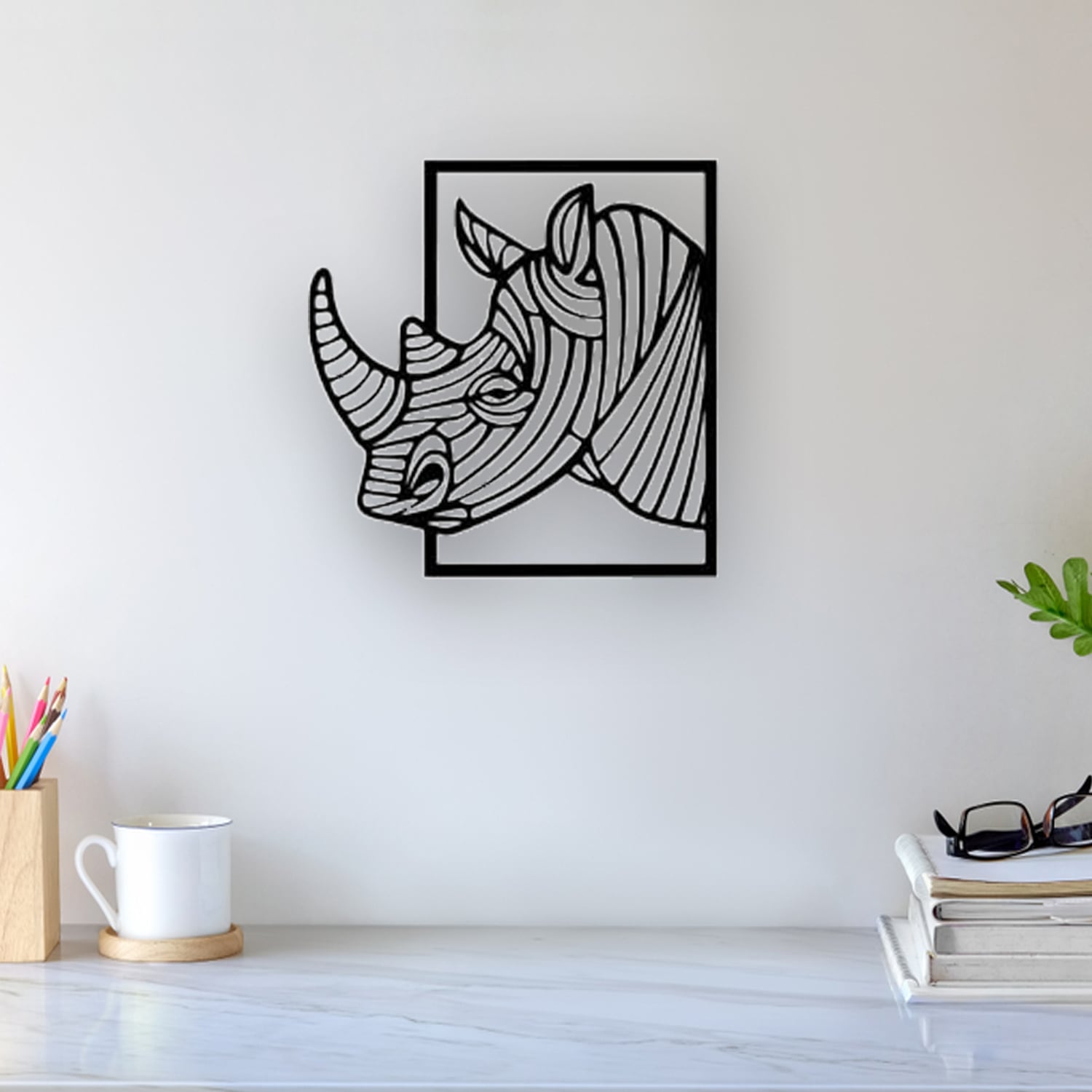 Rhino Wall Art 3d model