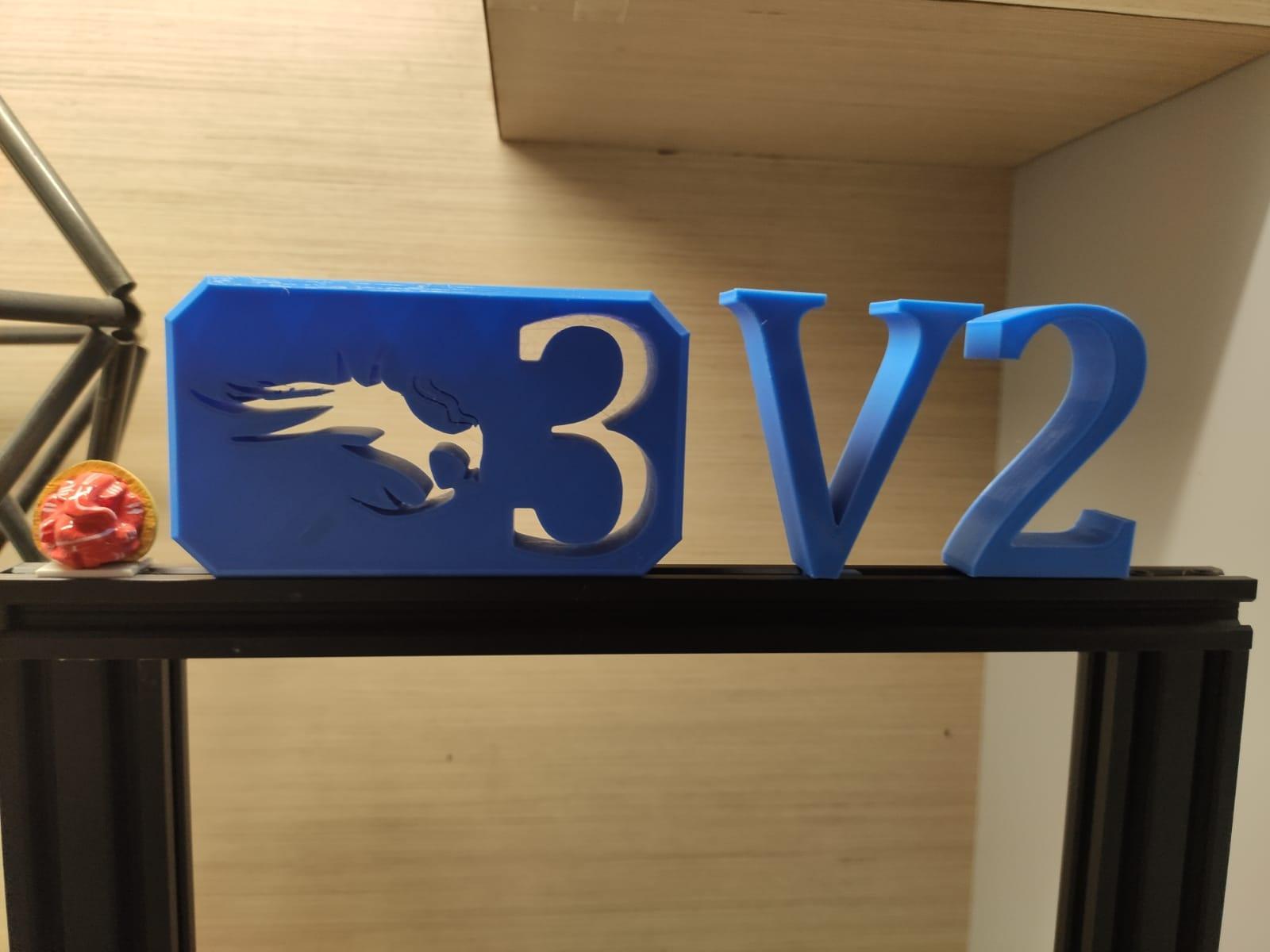 V2 Logo 3d model