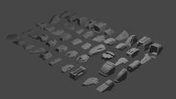 ROBOT KIT FOR PRINTING AND KITBASHING 3d model
