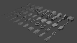 ROBOT KIT FOR PRINTING AND KITBASHING 3d model