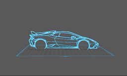 Lamborghini - Huracan STO Wall Art 3d model