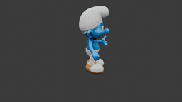 Smurf Inspired Toy Figure 3D Printable Low-poly 3D print model 3d model