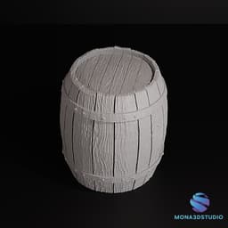 Highly Detailed Barrel Miniature – 20mm & 25mm | Pre-supported STL for SLA (PrusaSlicer Ready) 3d model