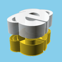 IE Logo, nestable box (v1) 3d model