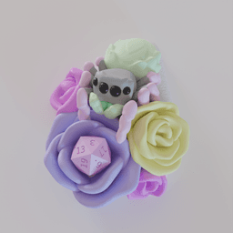 Jumping Spider Sculpt, Dice Holder, and Business Card Holder 3d model
