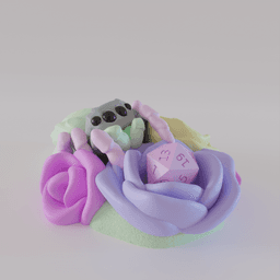 Jumping Spider Sculpt, Dice Holder, and Business Card Holder 3d model
