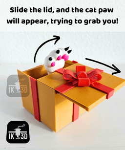 Surprise Gift Box - Cat Paw / Multiparts 3d model