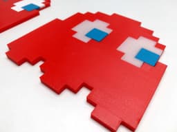 Pac-Man Ghosts (no multi material needed) - Pinky, Blinky, Inky and Clyde 3d model