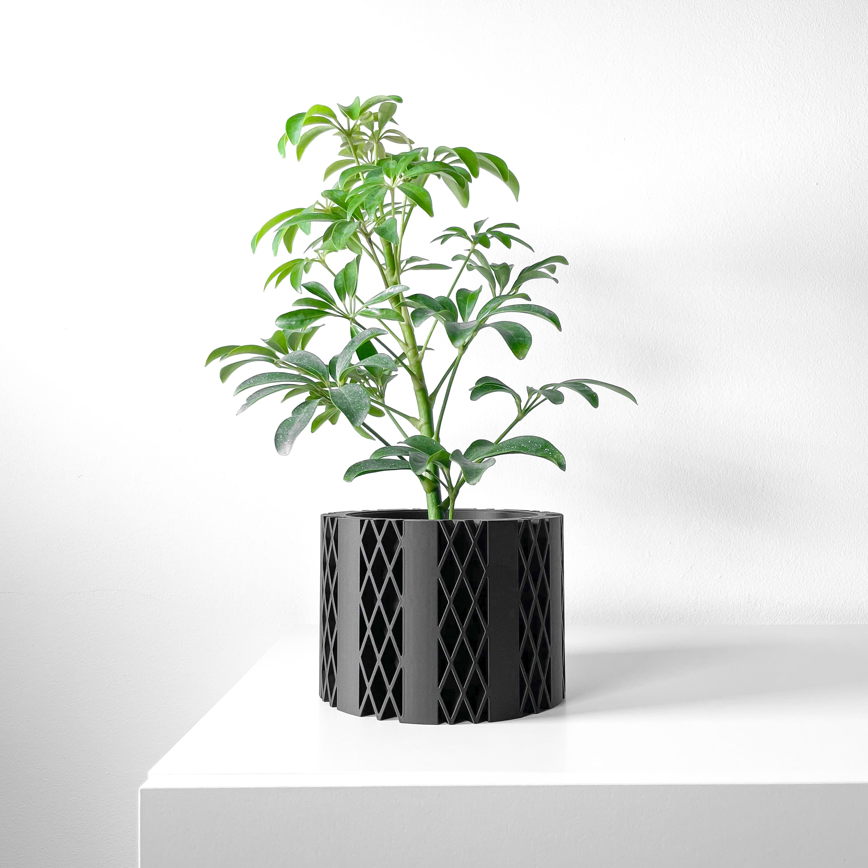 The Arven Planter Pot with Drainage Tray & Stand Included | Modern and Unique Home Decor 3d model