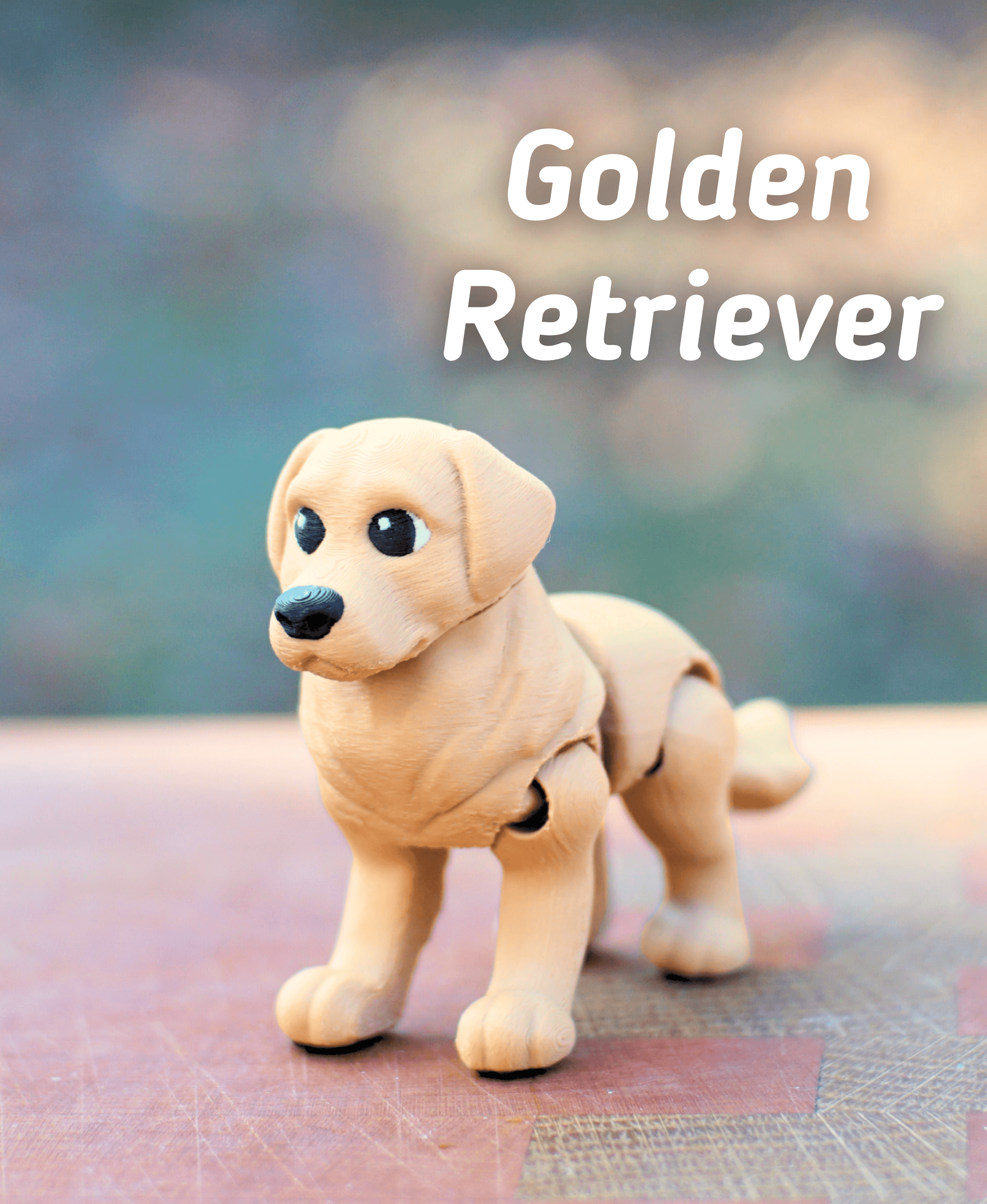 Golden Retriever - Articulated Ludo Dog 3d model