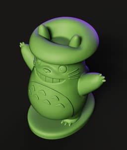 Totoro Figure Headset stand STL | Anime 3D Print | Forest Spirit 3d model