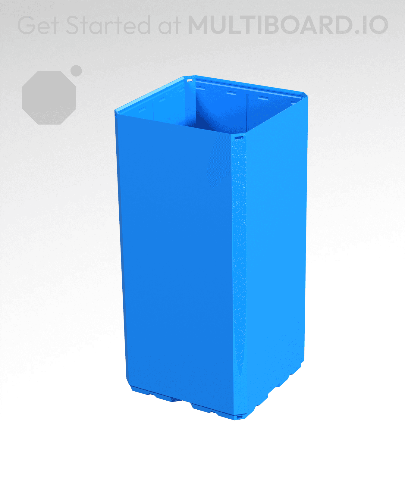 2x2x4 CU - Simple Walls - Multibin Shell 3d model