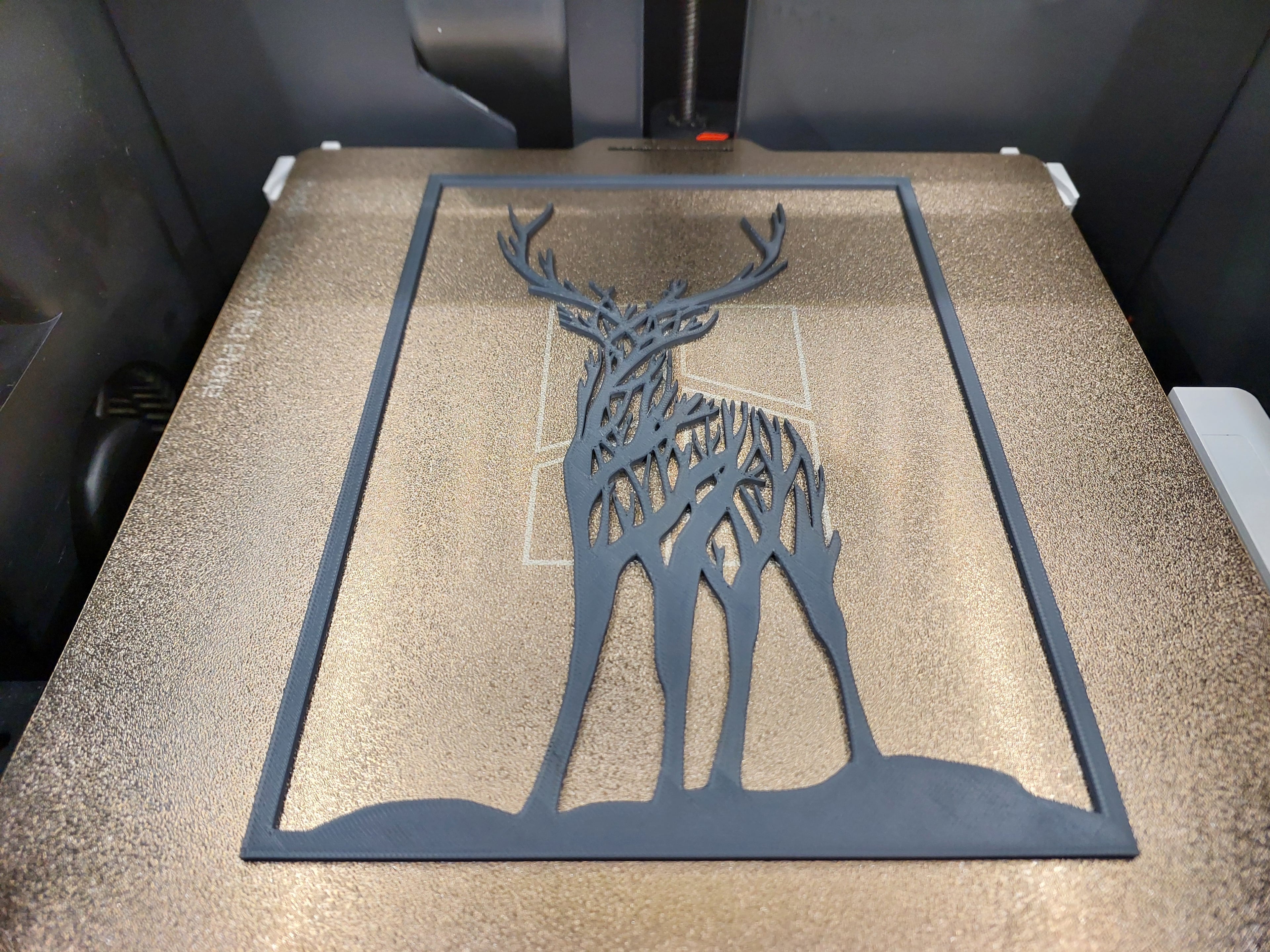 Deer wall art 3d model