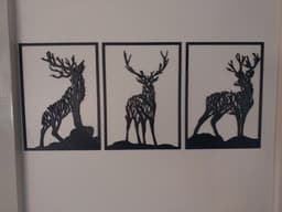Deer wall art 3d model