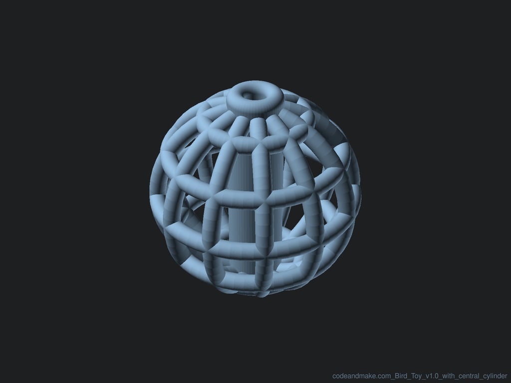 Fully Customizable Bird Toy 3d model