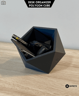 Desk Organizer Polygon Cube 3d model