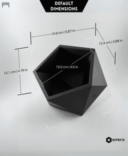 Desk Organizer Polygon Cube 3d model