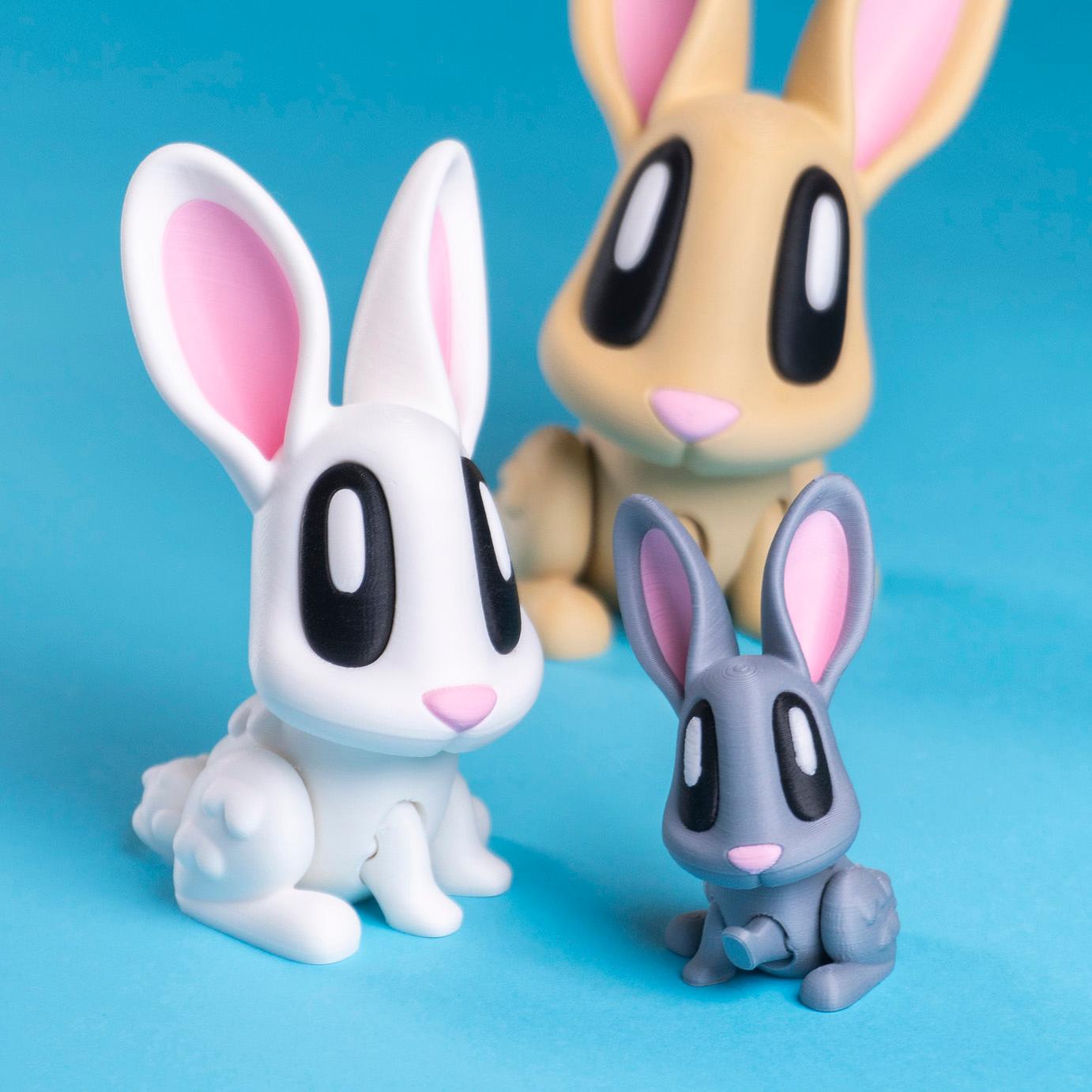 Blob Bunny - Articulated Flexi Art Toy 3d model