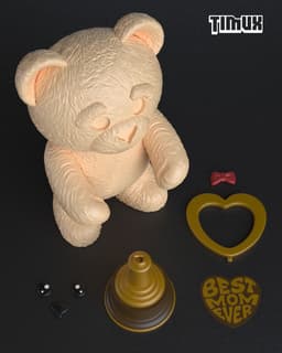 TEDDY BEAR MOM TROPHY 3d model