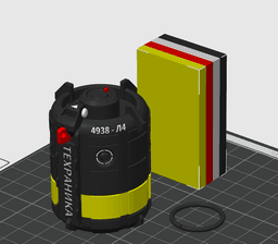 Cyberpunk 2077 Molodets BioHaz Grenade Stl Multicolored 3mf Prop Gadget Cosplay 3d model