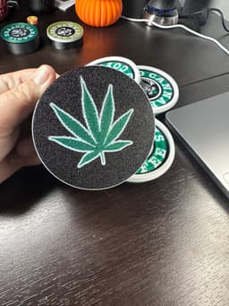 Cannab*s & Coffee - Coaster, Stash, Set. Threaded and stackable 3d model