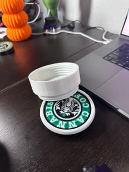 Cannab*s & Coffee - Coaster, Stash, Set. Threaded and stackable 3d model