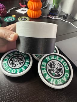 Cannab*s & Coffee - Coaster, Stash, Set. Threaded and stackable 3d model