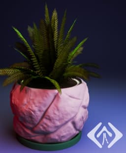 Cracked Stone Planter 3d model