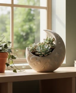 Crescent Moon Planter 3d model