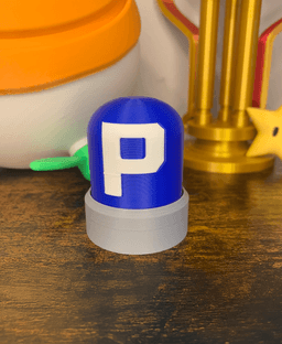 Clickable P Switch from Super Mario 3d model