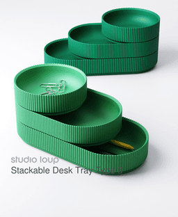 Stackable Desk Tray Type 3 3d model