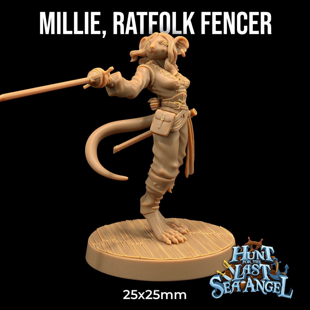 Millie, Ratfolk Fencer 3d model