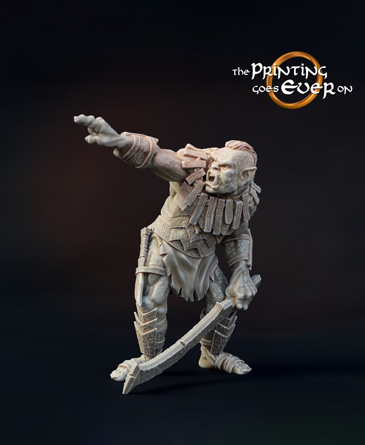 Assault Orc Warleader - On Foot 3d model