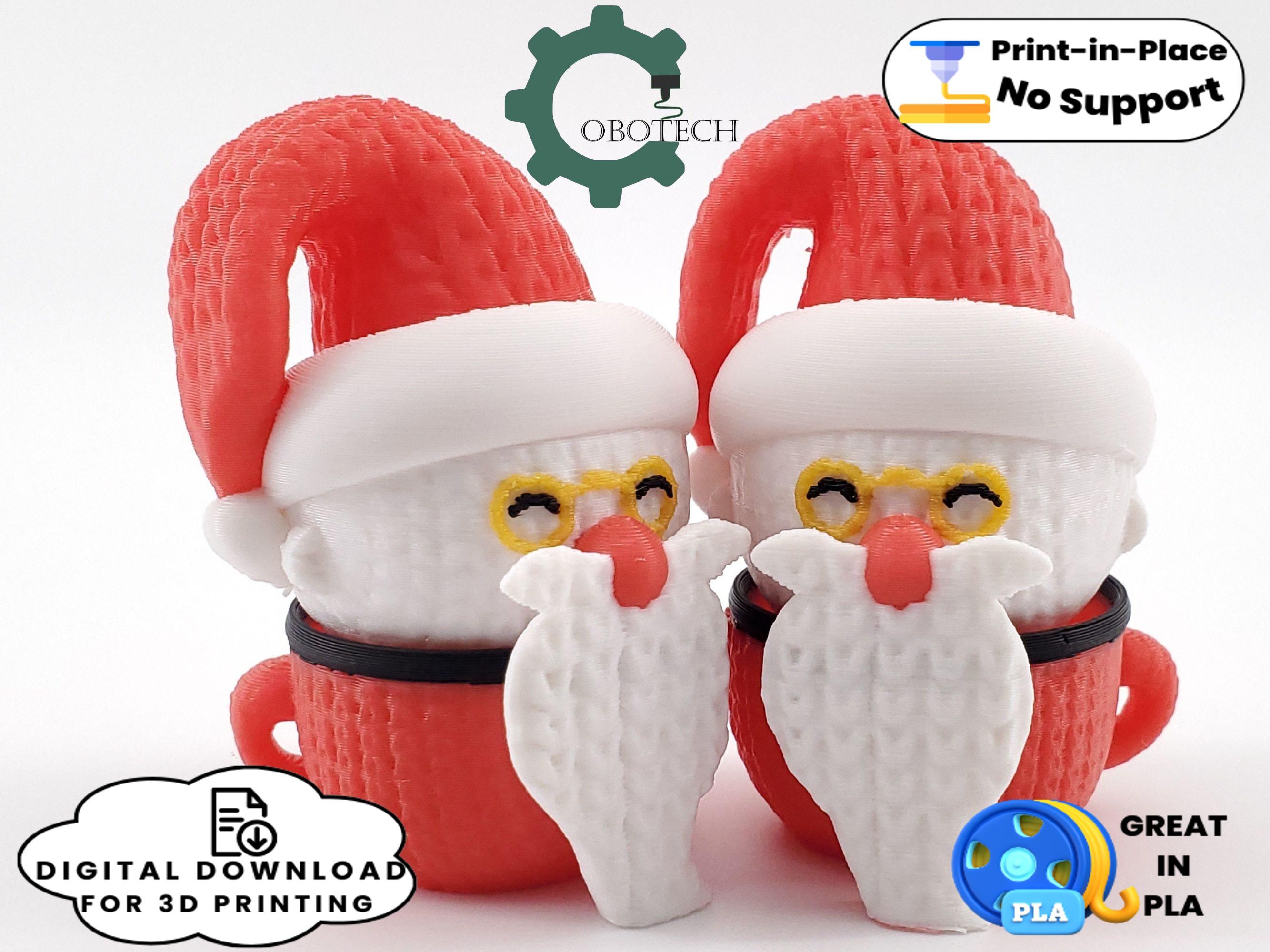 Cobotech Articulated Crochet Santa in Cup 3d model