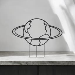 Planet Line Art - Desktop Line Art 3d model