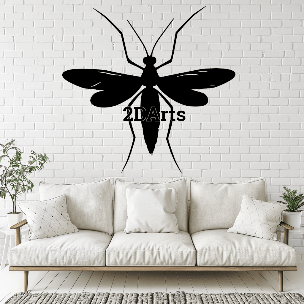 Mosquito 2D Wall Art/Window Art - Digital STL & SVG File 3d model